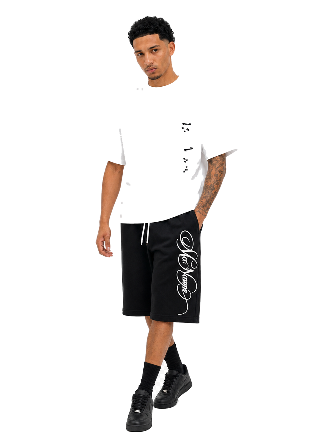Black set fashion pose two