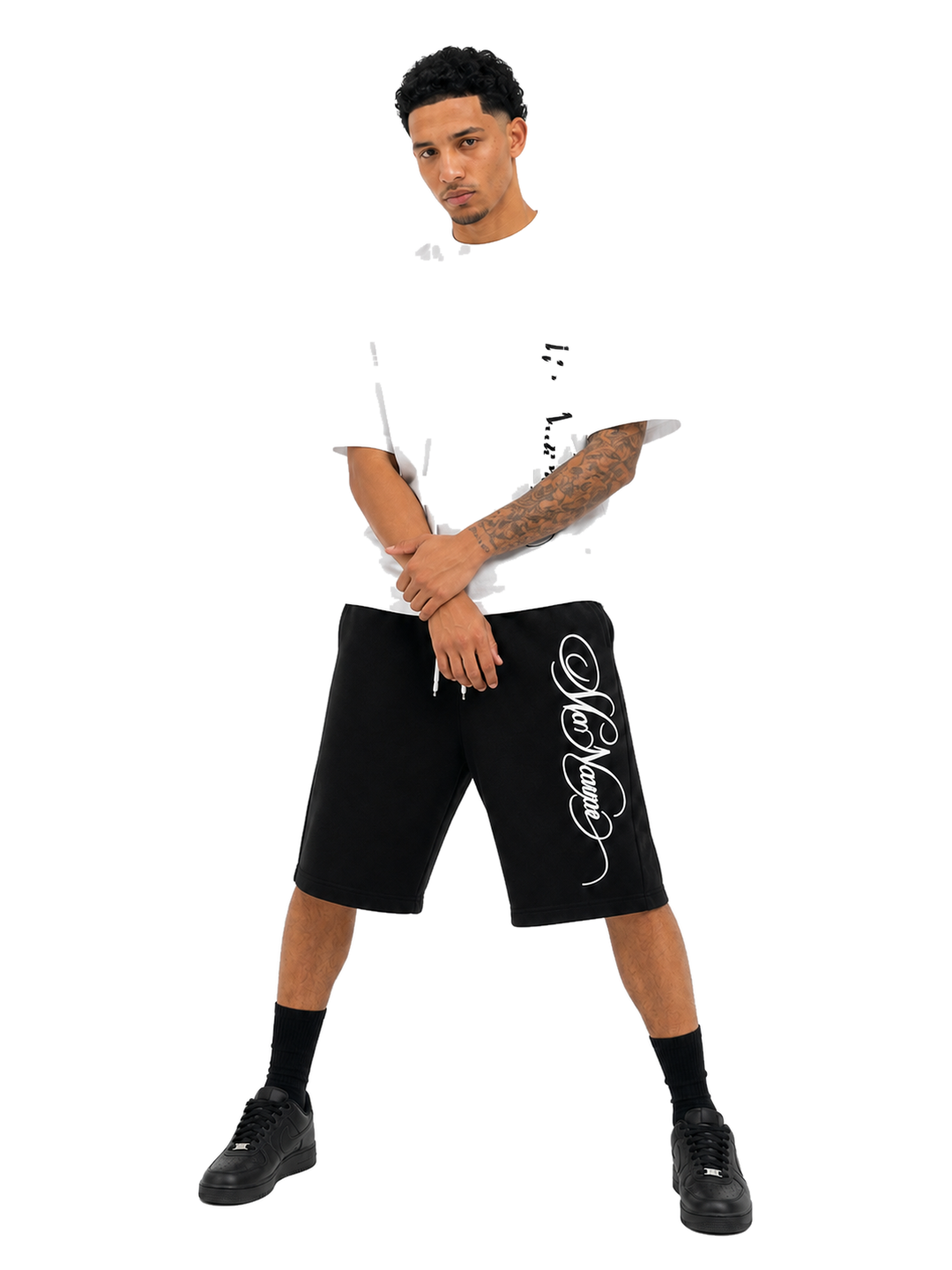 Black set fashion pose three