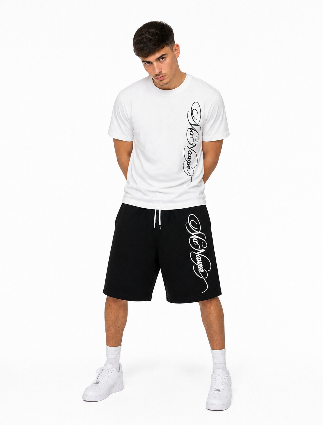 Black set fashion pose one