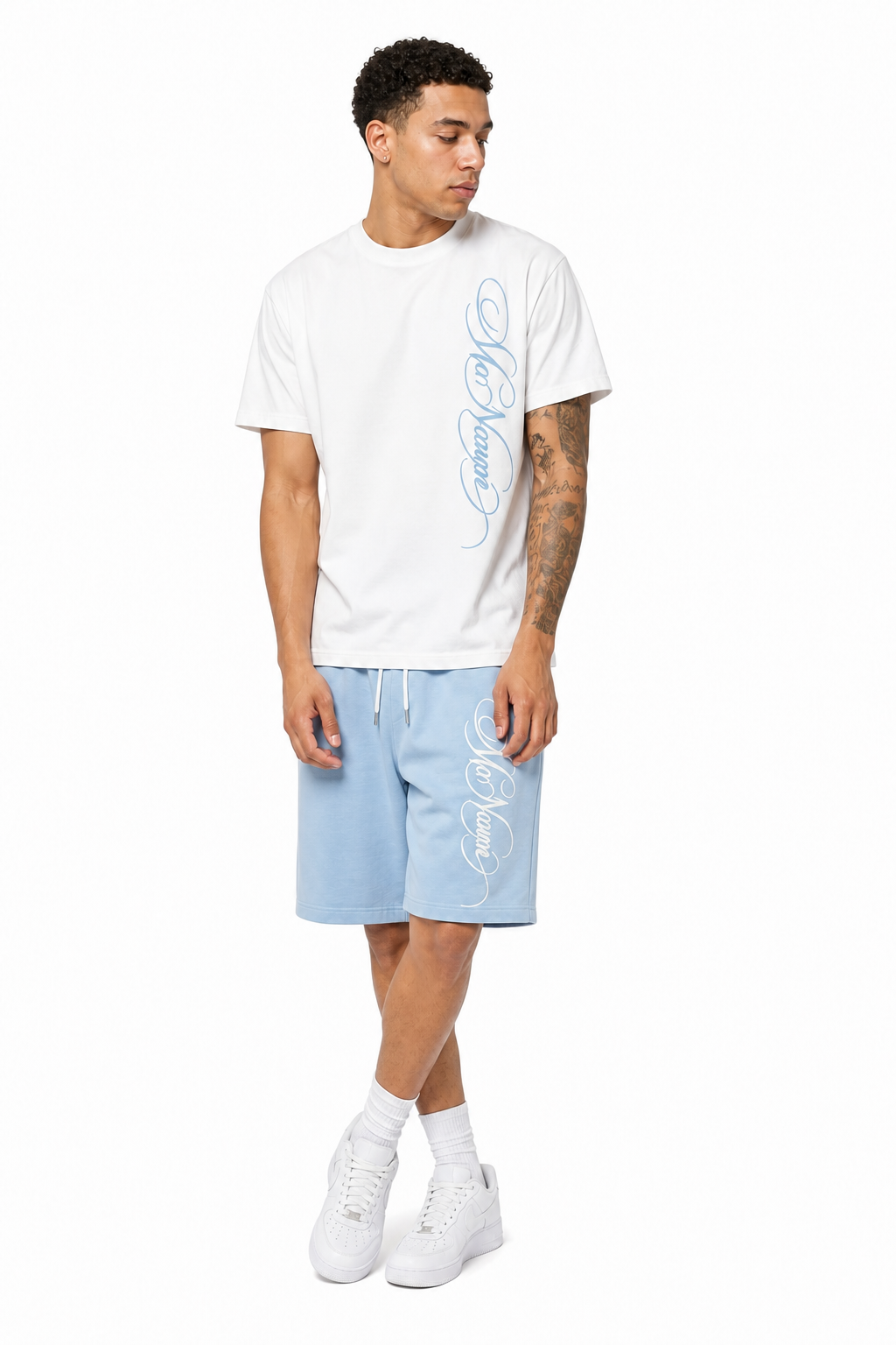 Blue set fashion pose one