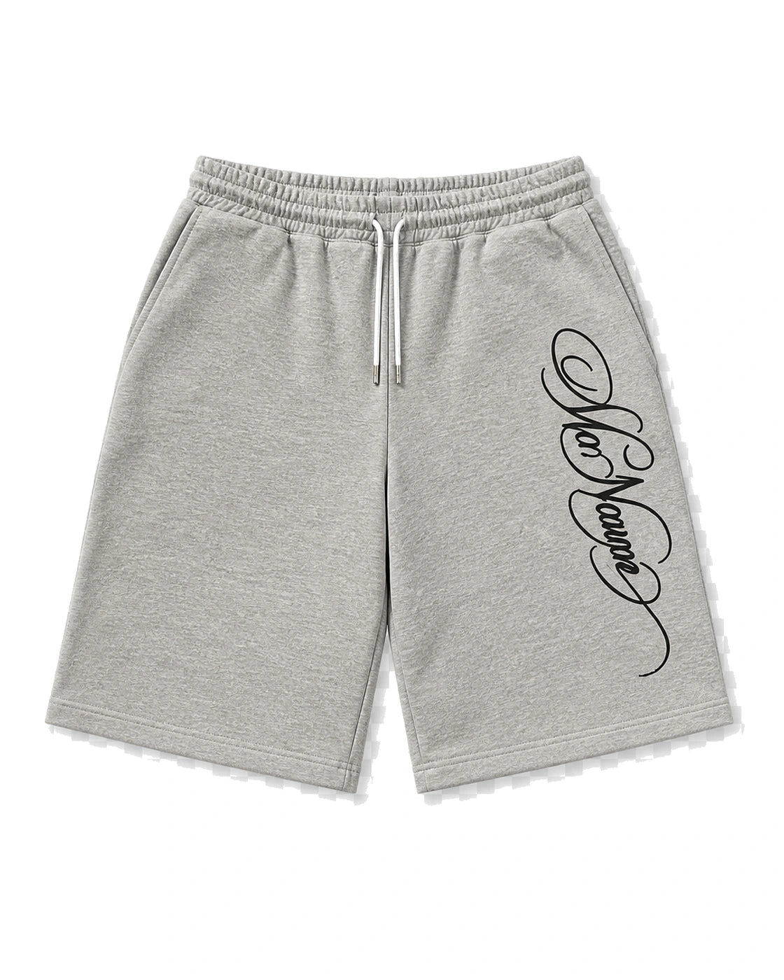 Gray set shorts front detail